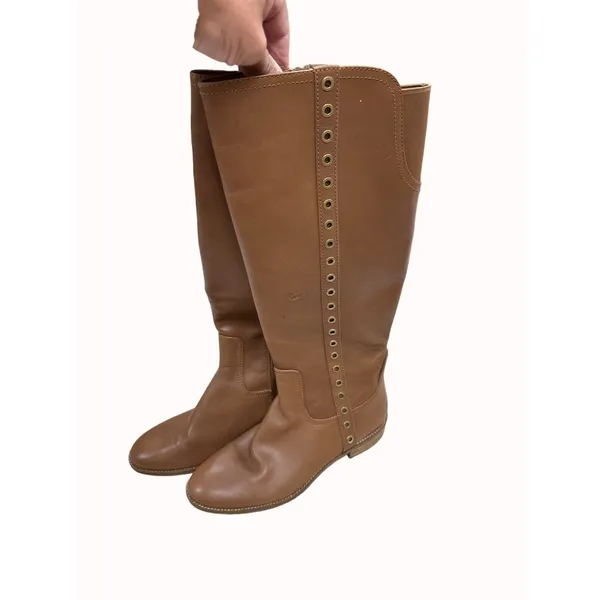 Michael Kors women’s over knee brown studded leather boots size 10M SKU 4654 - Image 14