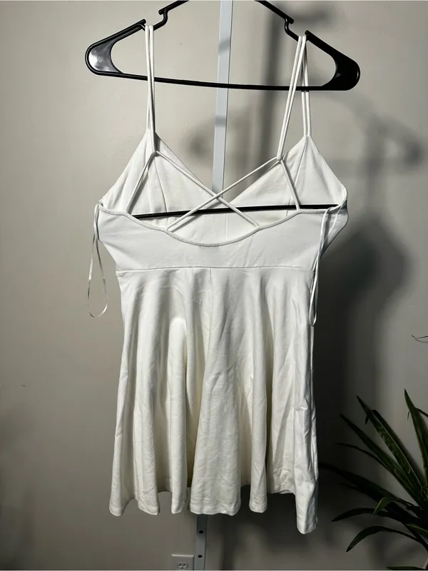 X150. Windsor White Spaghetti Strap Mini Dress - Image 2