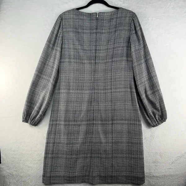 Ralph Lauren LRL 6 Dress Glen Plaid Long Sleeve Quiet Luxury Minimalist‎ Sheath - Image 12