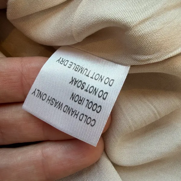 PRINCESS POLLY New Cariss Linen Blend Mini Skirt Beige Tan Size 4 - Image 11