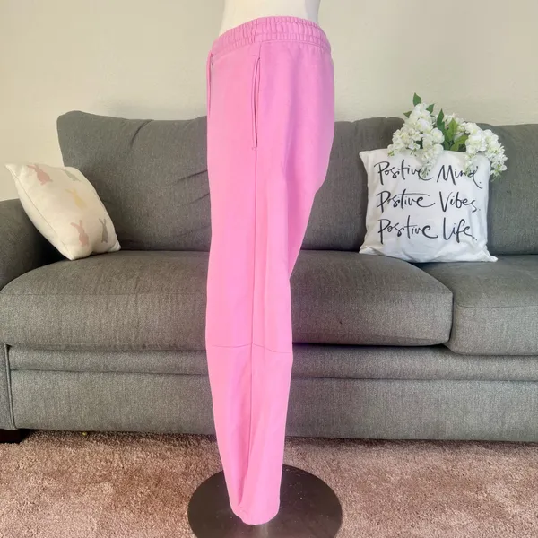 Abercrombie Pink High Rise Sunday Barrel Sweatpants - Image 5