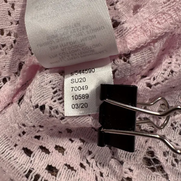 NWT Loft Lace Peplum Top Pink Button Up Romantic Feminine Cottage Coquette M - Image 4