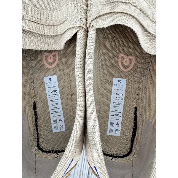 Rothy's The Driver loafers women's 10 slip on penny flat shoes sesame minimalist - Image 9