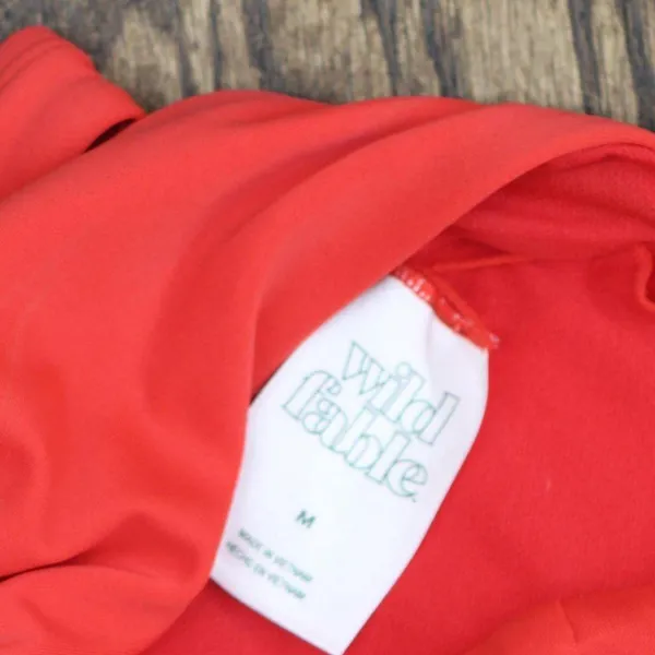 NWT Wild Fable Womens Cut Out Longline Bralette Bikini Top 88181921 XS Red - Image 5