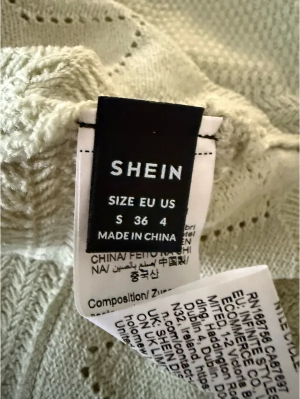 SheIn Knit long skirt olive green Small - Image 4