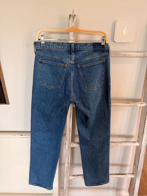 Abercrombie Fitch The Straight Mid Rise Jeans Womens 27 Regular Blue Medium Wash - Image 2