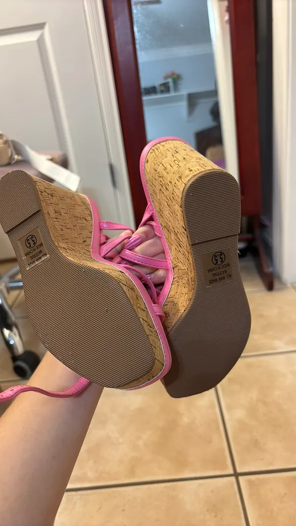 Pink soda strappy heels - Image 3