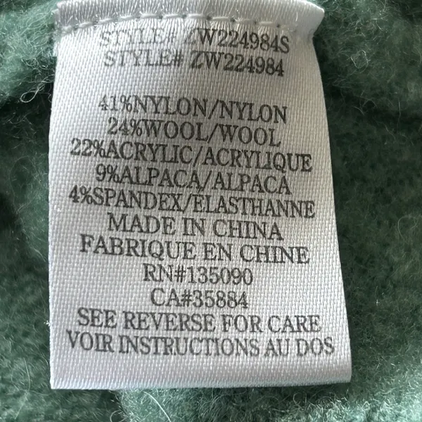 Z Supply Green Wool Sweater Large Classic Cozy - Image 4