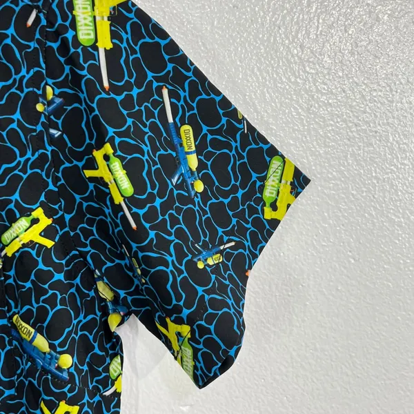 Dixxon Party Soaker 5000 Shirt Womens Small Black Water Gun Print Stretch Casual - Image 7