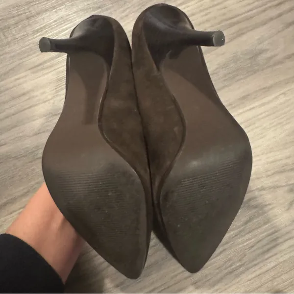 Steve Madden Size 8.5 Brown Suede Leather 4 Pointed Toe Heels - Image 5
