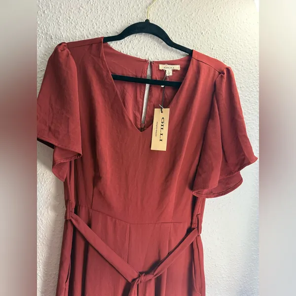 Gilli Brown Jumpsuit with Wide Leg Design Size L - Image 3