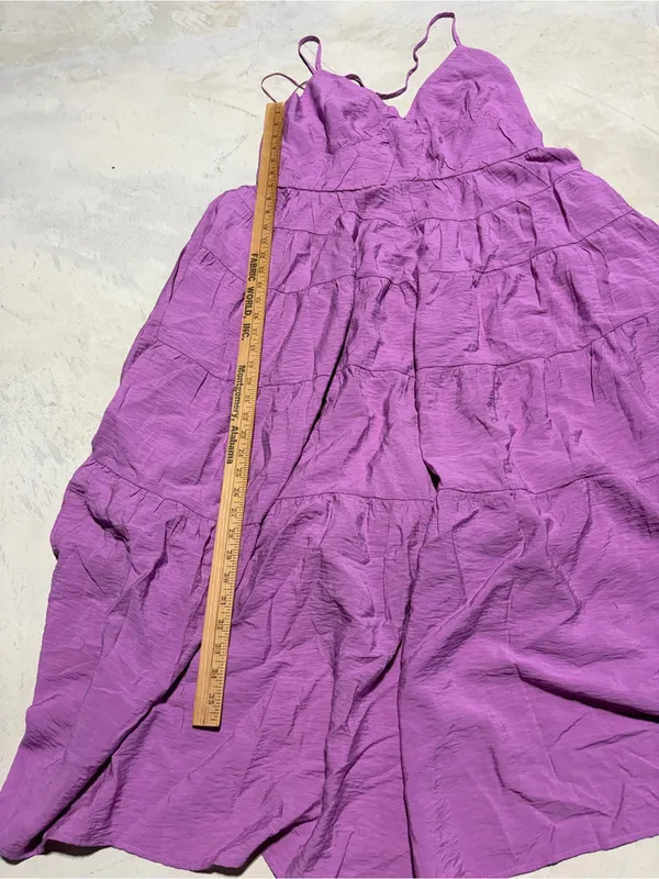 Abercrombie & fitch Purple Tiered Spaghetti Strap Dress XLP - Image 6