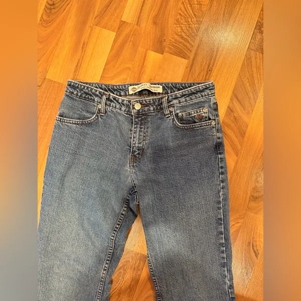 Harley‎ Davidson women’s medium wash denim size 8L - Image 2