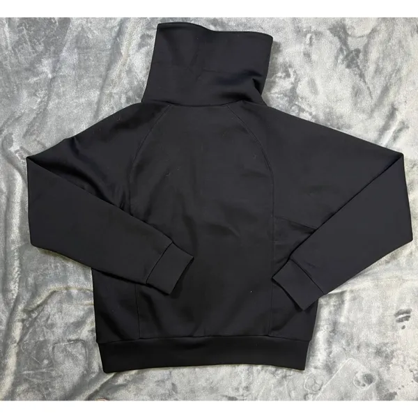 Anrabess sweatshirt Sm black 1/2 zip funnel neck - Image 2