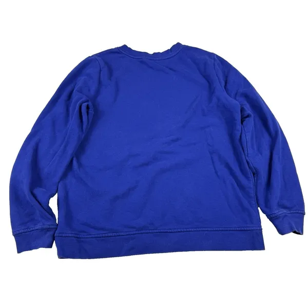 Breckenridge Cobalt Blue Sweatshirt‎ Grandma Sweater Small Tree Owl Red Birds - Image 3