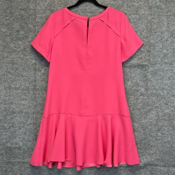 BANANA REPUBLIC‎ Dress Size 10 Pink Flounce Shift Dressy Cocktail Party Summer - Image 8