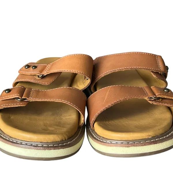 Keen Lana Slide Sandals Womens‎ 7 Tortoise Tan Leather Cushioned Coconut Girl - Image 5