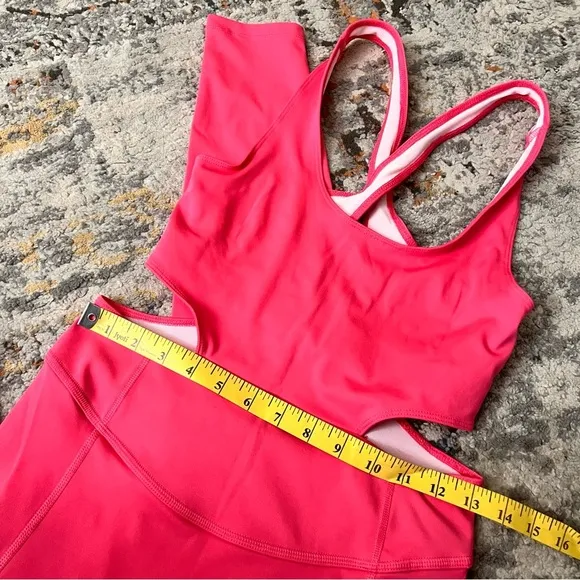 FREE PEOPLE MOVEMENT Back It Up Onesie Hot‎ Pink NWOT Size S Open Back Athletic - Image 7