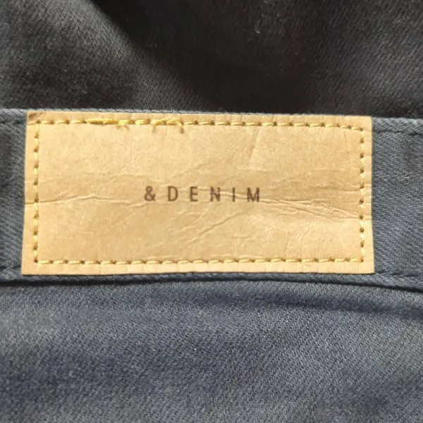 H&M &Denim Woman's Size‎ 4 Black Super Skinny Pull-on Maternity Pants Raw Hem - Image 8