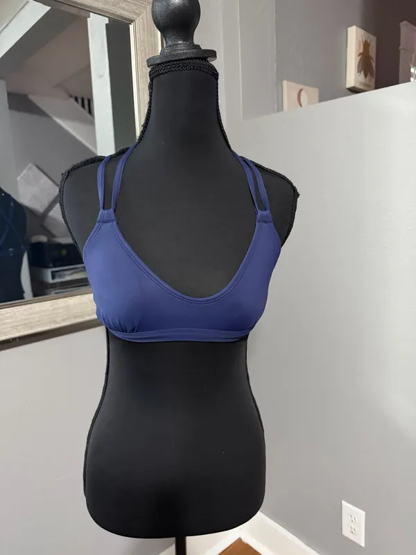 Athleta Scoop Plunge Strappy Navy Binini Top Swim Surf Size XXS - Image 2