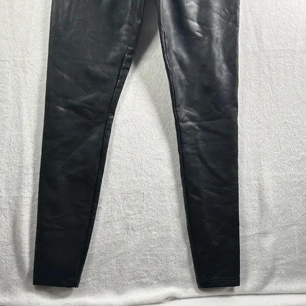 Abercrombie and Fitch Faux Leather Leggings Pants Black‎ XS High Rise - Image 9