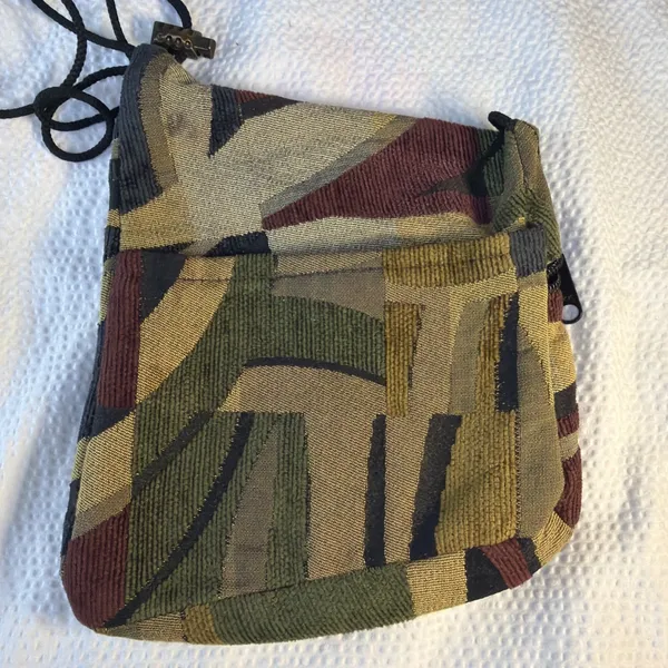 Vintage Erda Tapestry Crossbody Bag Small Boho Hippie Pouch Maine Logo - Image 3
