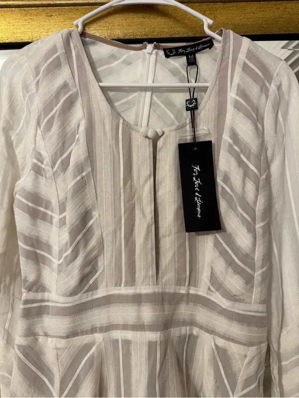 For Love & Lemons Allessandra Cream Mini Dress NWT! - Image 5