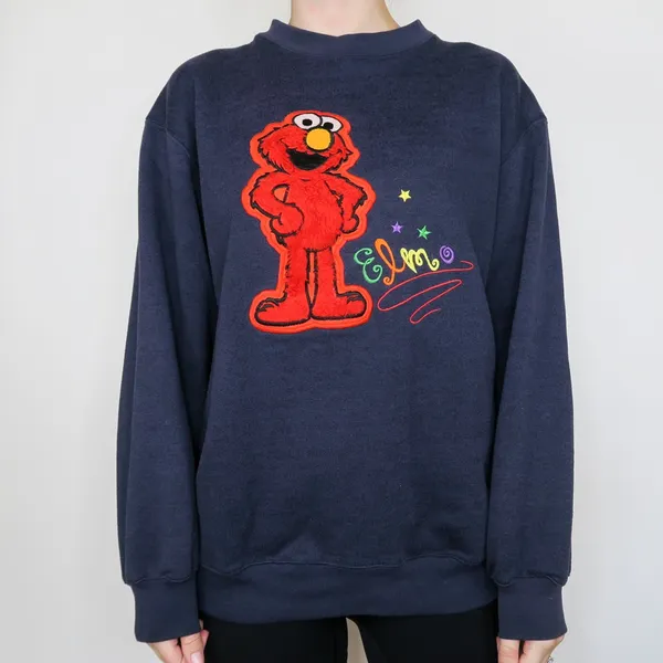 Vintage 90s Elmo Sesame Street Sweatshirt - Image 2