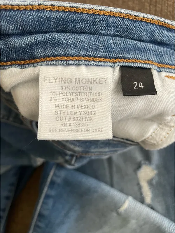 Flying Monkey Distressed Skinny Jeans - Image 3