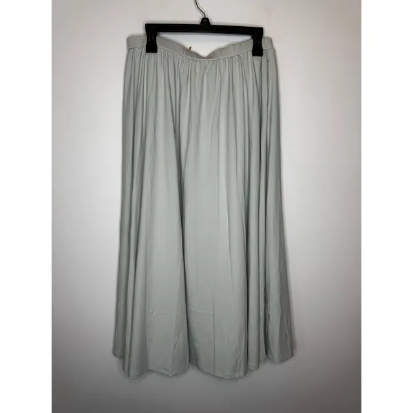 OGL Move Gray Maxi Skirt Long Flowy High Rise Elastic Waist Pockets Size L - Image 9