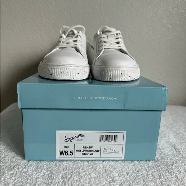NEW $120 Seychelles Renew White Speckled Casual Sneakers 6.5M - Image 3