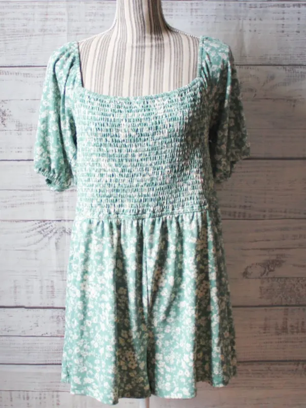 Ardene Floral Printed Milkmaid Romper Size XL - Image 2