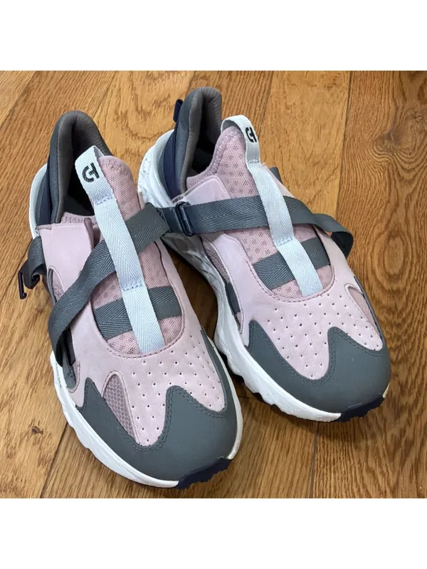 Women's Size 8 COLE HAAN ZERØGRAND Monk Strap Running Shoe Pink Gray Athletic - Image 10