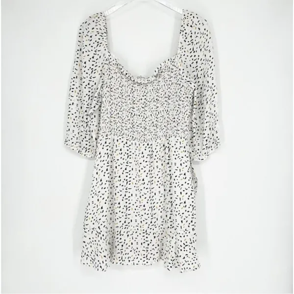 Anthropologie Rahi Confetti Print Puff Sleeve Mini Dress‎ Women's Size XL - Image 4
