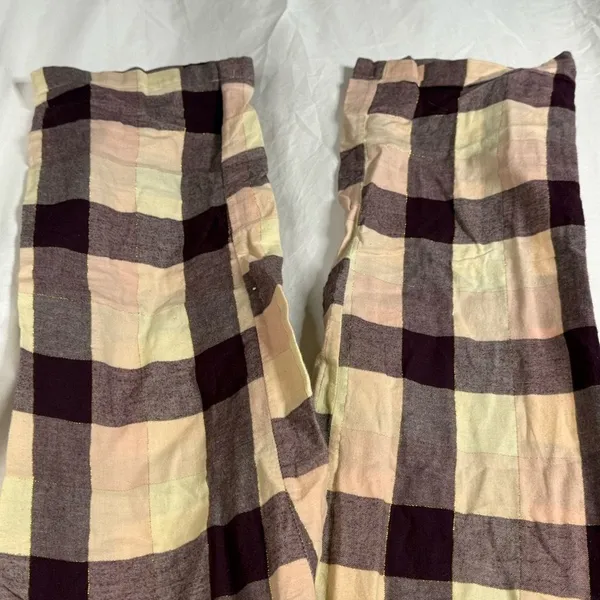 Secret Treasures Beige and Burgundy Plaid Lounge Pajama Pants — Size Small - Image 3