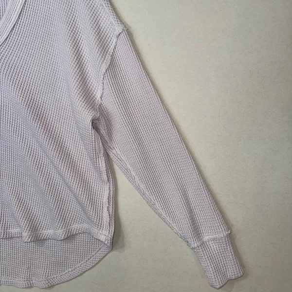 Aerie Lumberjane Waffle Polo Sweatshirt Size XS - Image 6
