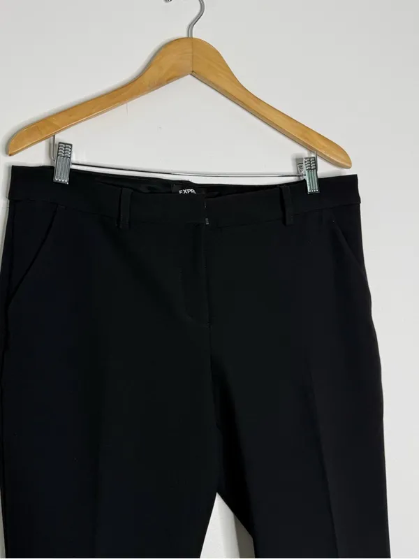 Express Super Soft Mid Rise Bootcut Pants Black Size 12 Long - Image 4