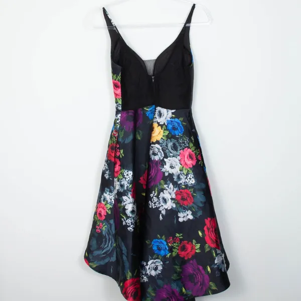 Sequin Hearts Womens Floral Hi Low‎ Sleeveless Cocktail Dress Size 3 Whimsigoth - Image 7
