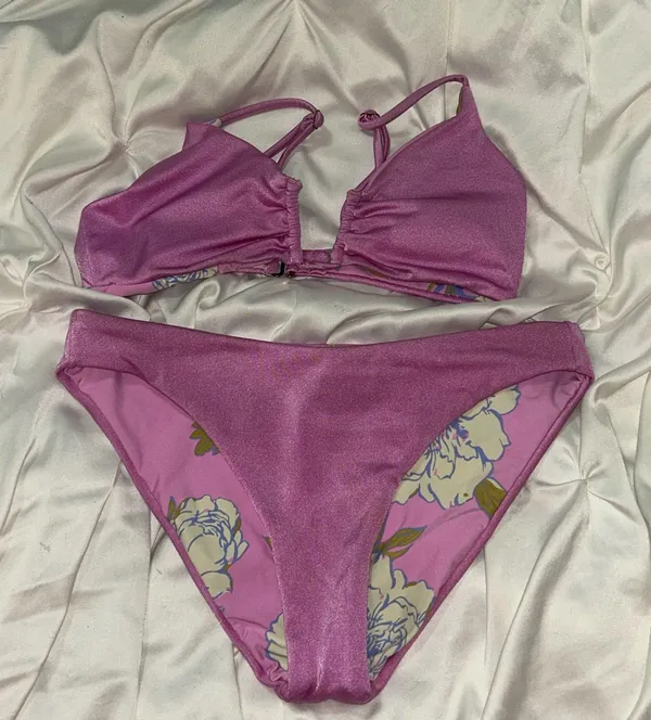 Maaji Pink Fiore Splendour Reversible Bikini Size M - Image 4