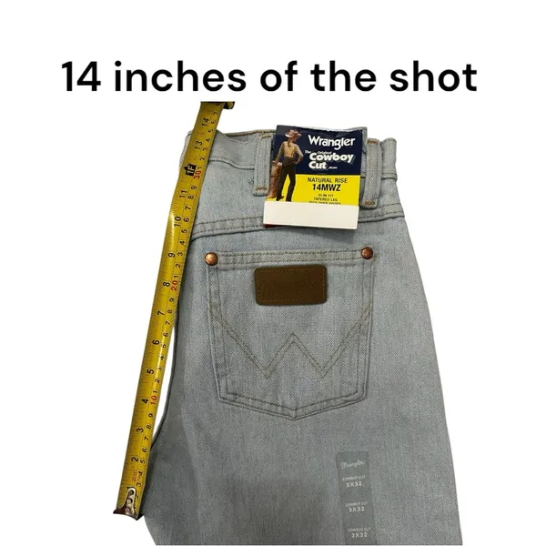 Wrangler Cowboy Cut Jeans 14MWZ Slim Fit Tapered Leg – 3x32 Light Wash – NWT - Image 5