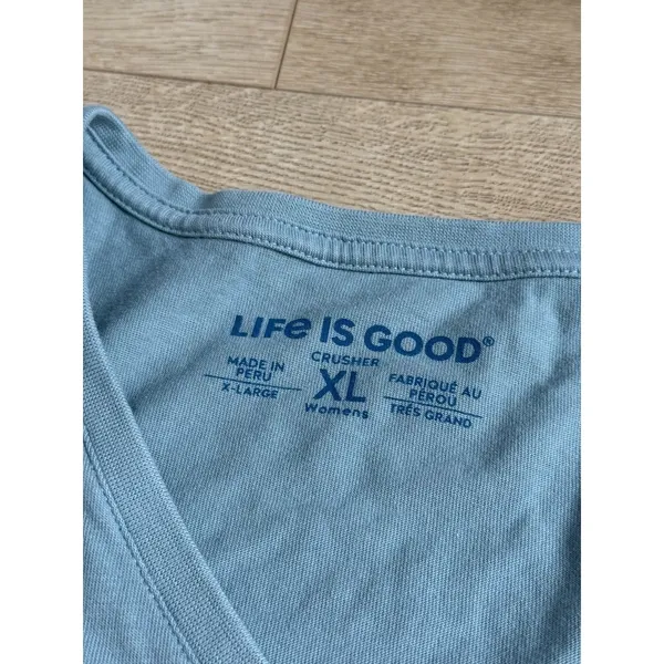 EUC Women Life is Good crusher tee call me old fashioned short sleeve blue sz XL - Image 3