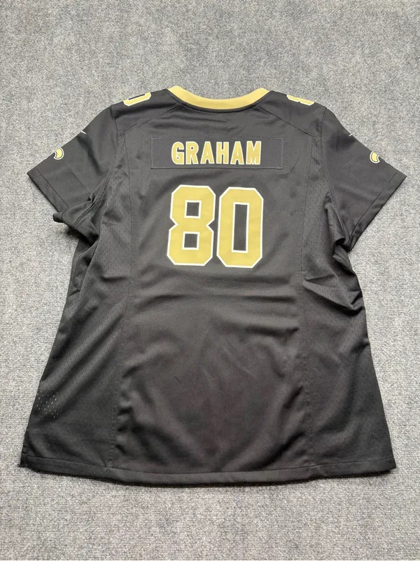 Nike Onfield Women’s XXl New Orleans Saints Black Graham “80” Jersey - Image 6