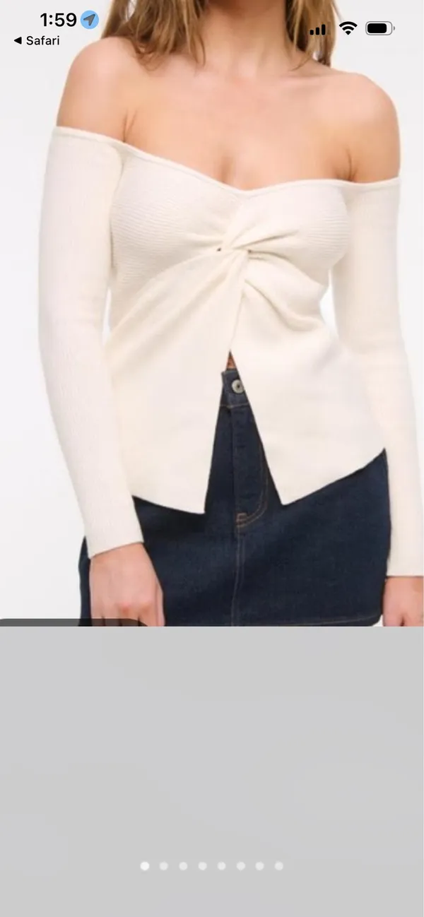 Abercrombie & Fitch twisted off the shoulder sweater top - Image 3
