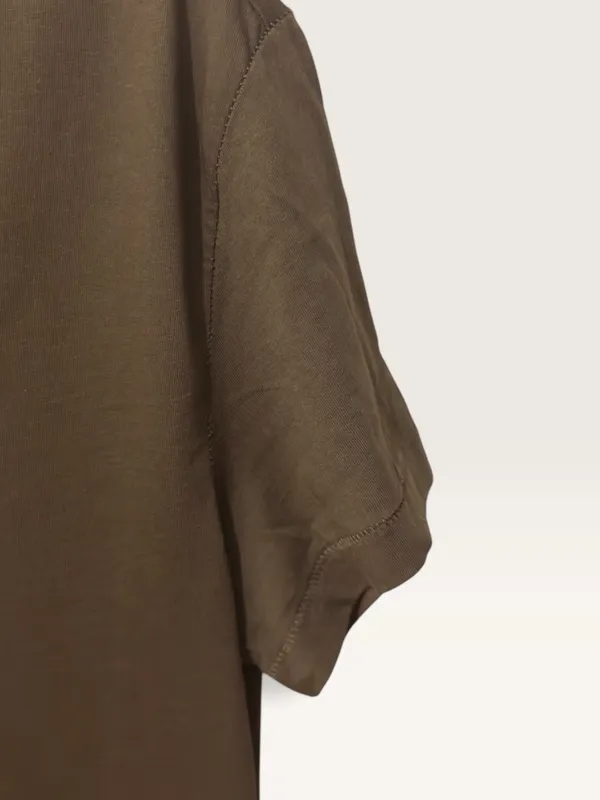 H&M | NWOT Turkey 100% Cotton Brown V-Neck Short Sleeve T-Shirt (Size L) - Image 5
