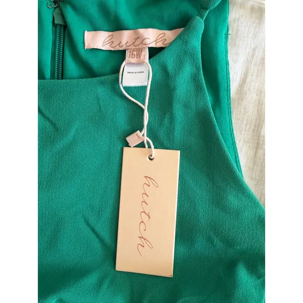 NWT Hutch Belted Maxi Dress Women Size 16W 2026 Style Green Belted Pleated - Image 9