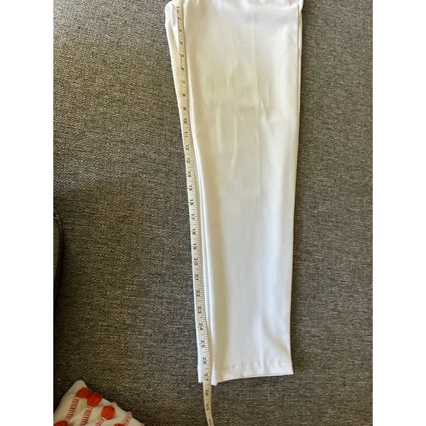 Lilly Pulitzer Cameron Luxletic White Stretch Pants Womens 8 Gold Button GolfEUC - Image 10