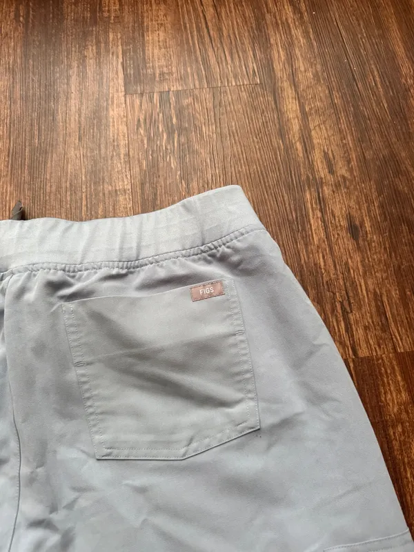 FIGS Women’s Dusty Blue Zamora Jogger Scrub Pants - Size L Petite Nursecore - Image 6
