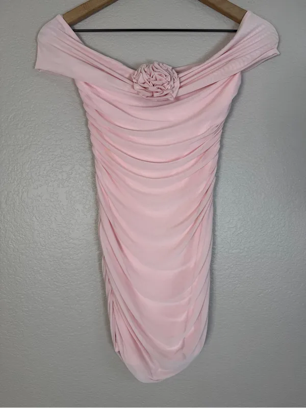 More To Come Revolve Neena Mini Dress in Light Pink Small NEW $78 - Image 8