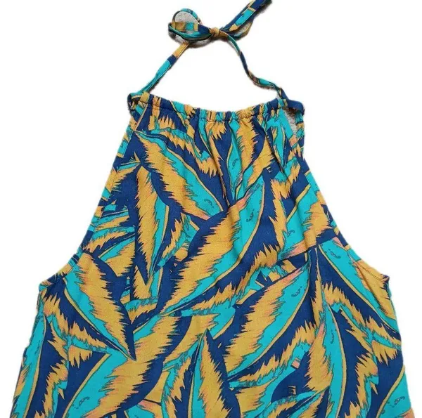 Prana Epicanopy Dress in Tropic Panama Palms Halter Size SMALL NEW - Image 4