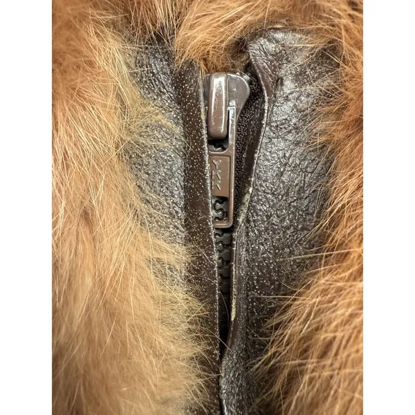 Vintage Genuine Rabbit Fur Coat Jacket Small Made In Korea Variegated RN66109 - Image 11